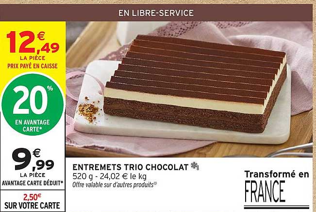 ENTREMETS TRIO CHOCOLAT