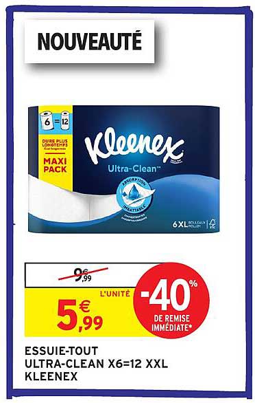 ESSUIE-TOUT ULTRA-CLEAN X6=12 XXL KLEENEX