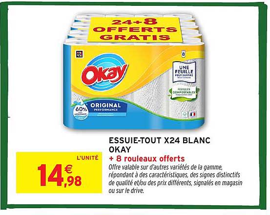 ESSUIE-TOUT X24 BLANC OKAY + 8 rouleaux offerts