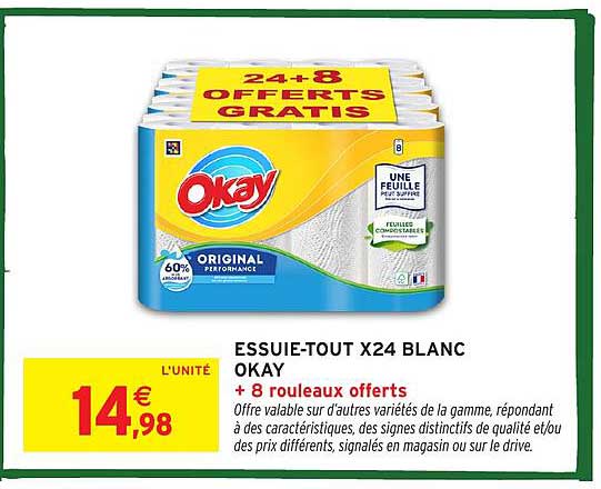 ESSUIE-TOUT X24 BLANC OKAY + 8 rouleaux offerts