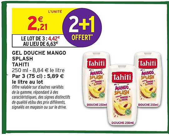 GEL DOUCHE MANGO SPLASH TAHITI