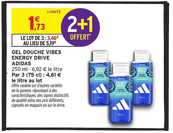 GEL DOUCHE VIBES ENERGY DRIVE ADIDAS
