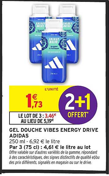 GEL DOUCHE VIBES ENERGY DRIVE ADIDAS