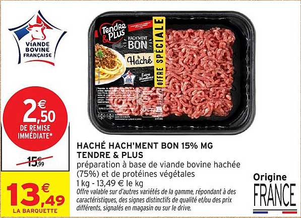 HACHÉ HACH'MENT BON 15% MG TENDRE & PLUS