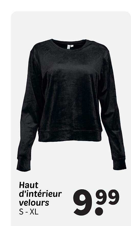 Haut d’intérieur velours S - XL