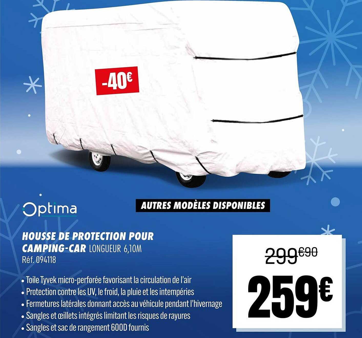 HOUSSE DE PROTECTION POUR CAMPING-CAR LONGUEUR 6,10M