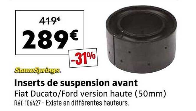 Inserts de suspension avant Fiat Ducato/Ford version haute (50mm)