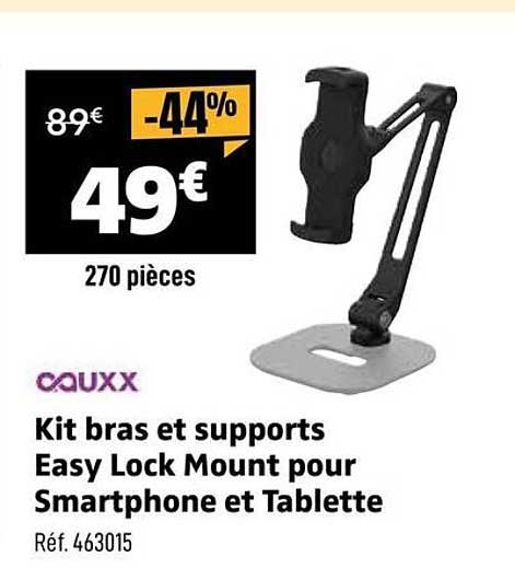 Kit bras et supports Easy Lock Mount pour Smartphone et Tablette