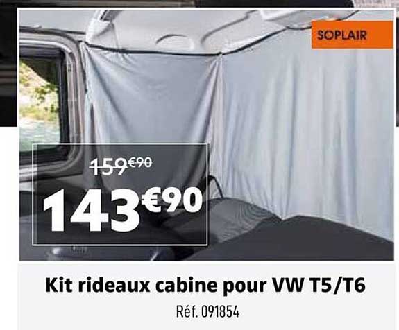 Kit rideaux cabine pour VW T5/T6