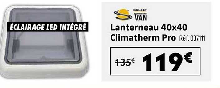 Lanterneau 40x40 Climatherm Pro Réf. 007111
