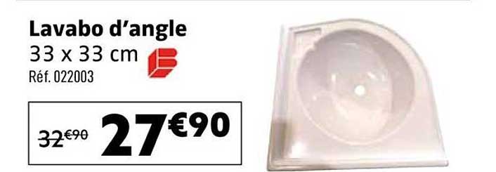 Lavabo d'angle