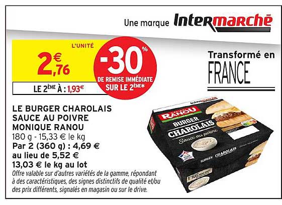 LE BURGER CHAROLAIS SAUCE AU POIVRE MONIQUE RANOU