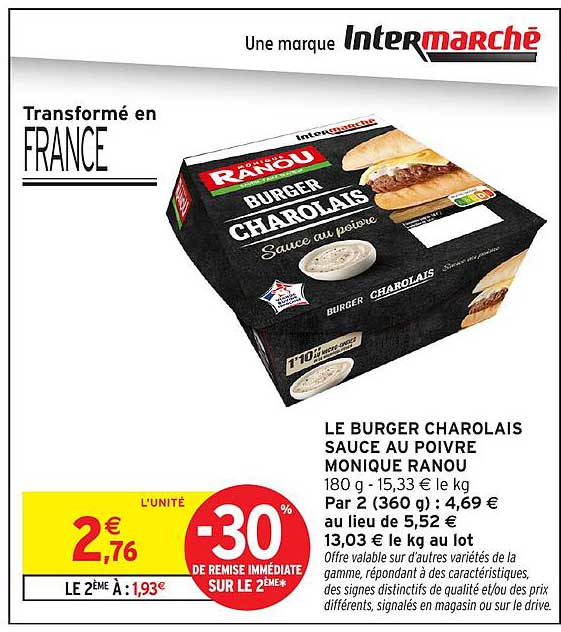 LE BURGER CHAROLAIS SAUCE AU POIVRE MONIQUE RANOU