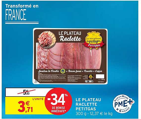 LE PLATEAU RACLETTE PETITGAS 300 g