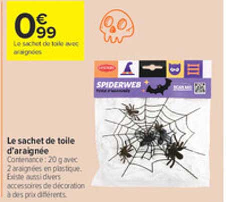 Le sachet de toile d'araignée