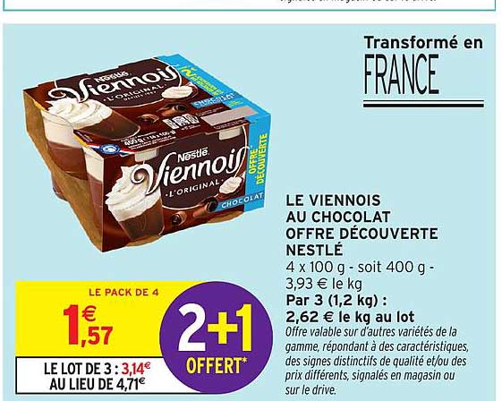 LE VIENNOIS AU CHOCOLAT OFFRE DÉCOUVERTE NESTLÉ