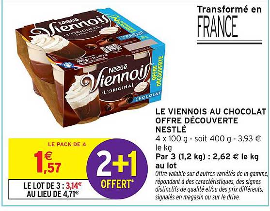 LE VIENNOIS AU CHOCOLAT OFFRE DÉCOUVERTE NESTLÉ