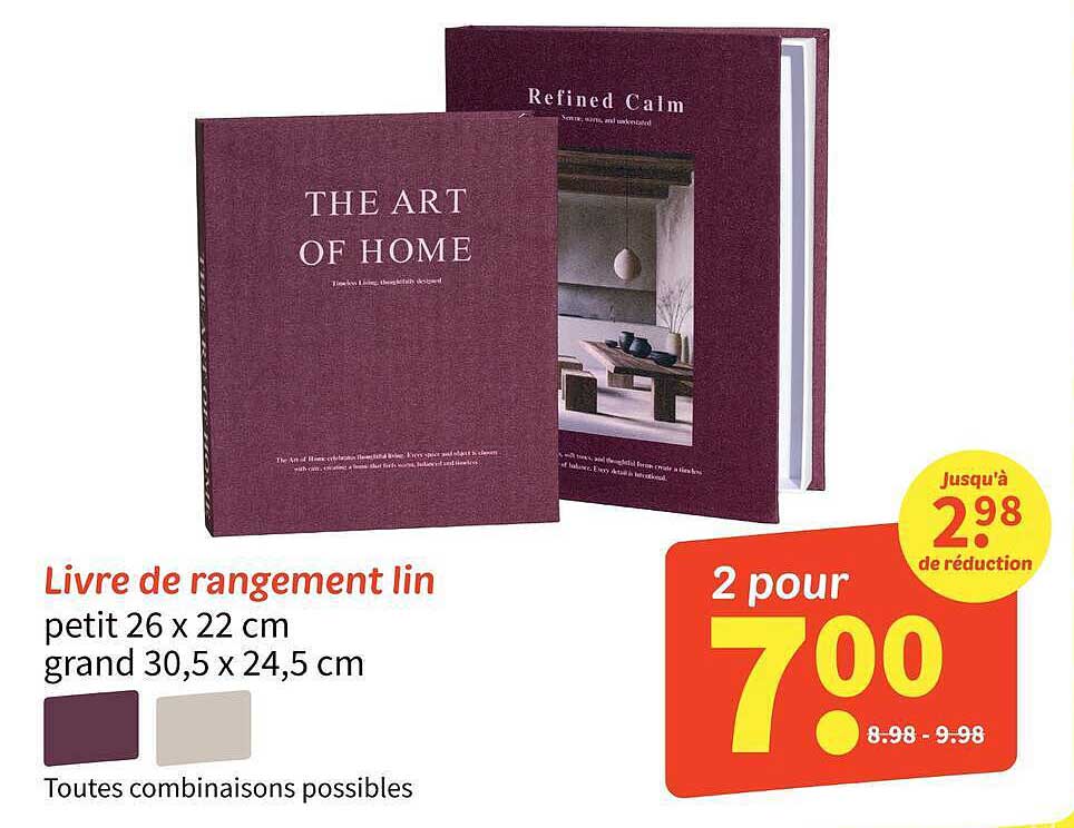 Livre de rangement lin