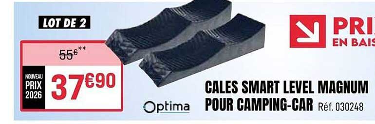LOT DE 2 CALES SMART LEVEL MAGNUM POUR CAMPING-CAR