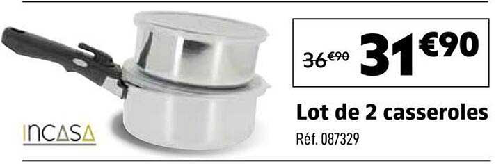 Lot de 2 casseroles