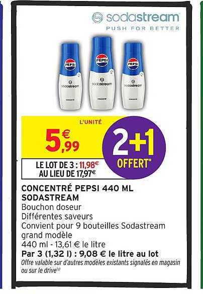 L’UNITÉ 5€ 99 2+1 OFFERT*
