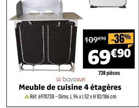 Meuble de cuisine 4 étagères