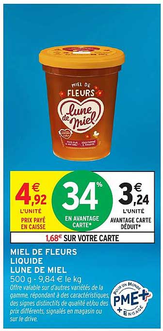 MIEL DE FLEURS LIQUIDE LUNE DE MIEL 500 g