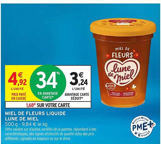 MIEL DE FLEURS LIQUIDE LUNE DE MIEL