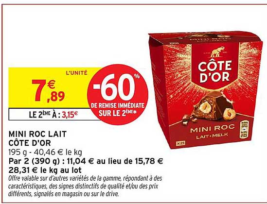 MINI ROC LAIT CÔTE D'OR