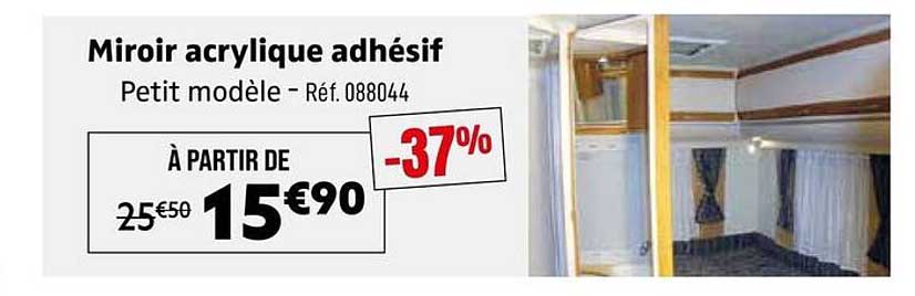 Miroir acrylique adhésif