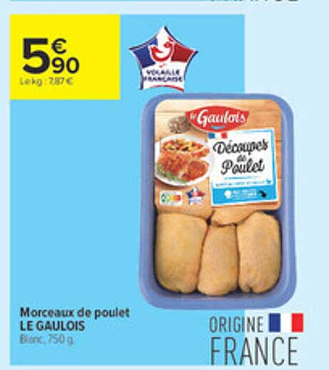 Morceaux de poulet LE GAULOIS