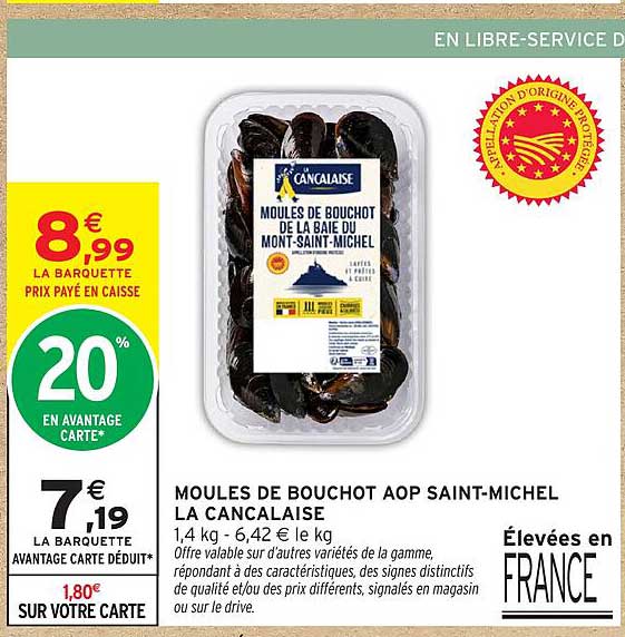 MOULES DE BOUCHOT AOP SAINT-MICHEL LA CANCALAISE