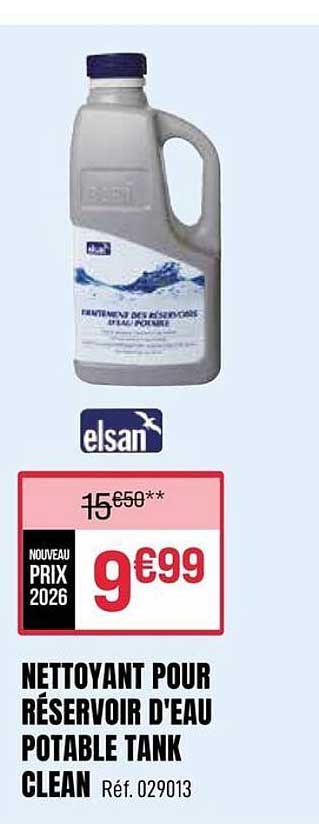 NETTOYANT POUR RÉSERVOIR D'EAU POTABLE TANK CLEAN