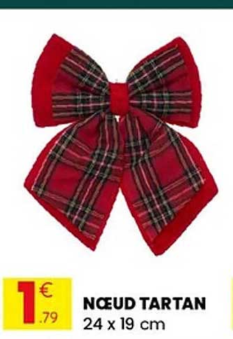 NOEUD TARTAN 24 x 19 cm