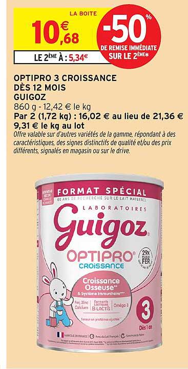 OPTIPRO 3 CROISSANCE DÈS 12 MOIS GUIGOZ