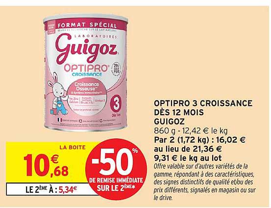 OPTIPRO 3 CROISSANCE DÈS 12 MOIS GUIGOZ
