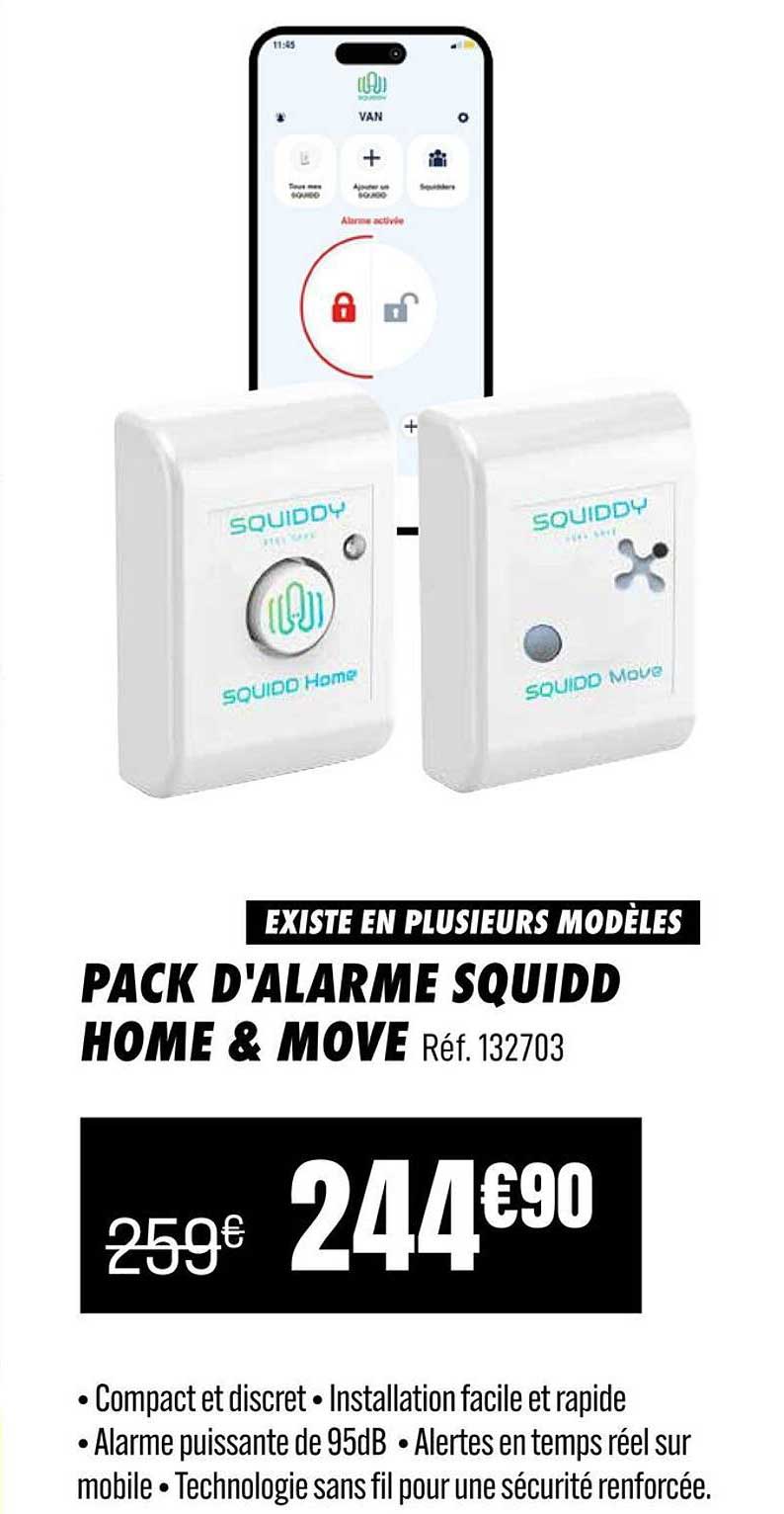 PACK D'ALARME SQUIDD HOME & MOVE Réf. 132703