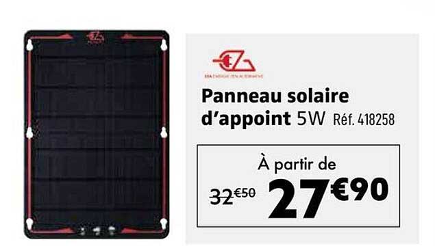 Panneau solaire d'appoint 5W Réf. 418258
