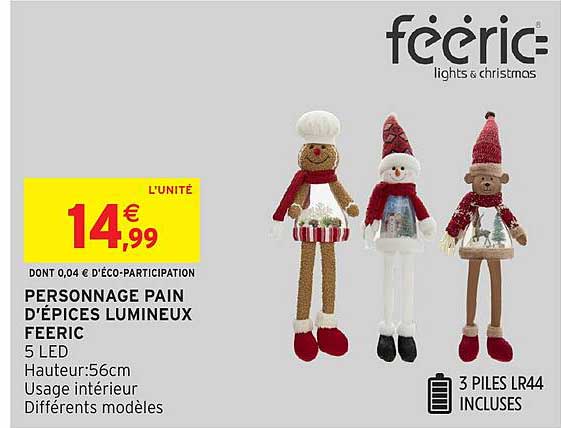 PERSONNAGE PAIN D’ÉPICES LUMINEUX FEERIC