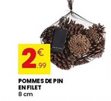 POMMES DE PIN EN FILET 8 cm