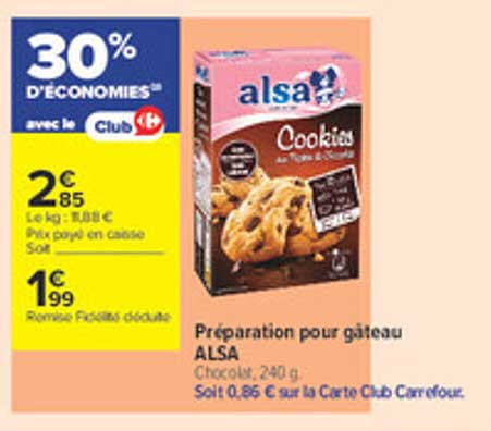Préparation pour gâteau ALSA Chocolat 240 g