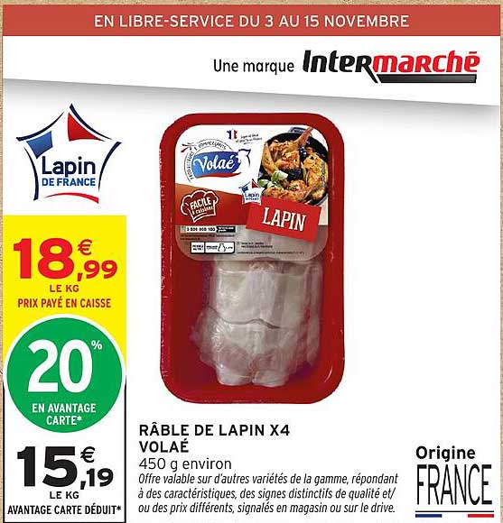 RÂBLE DE LAPIN X4 VOLAÉ
