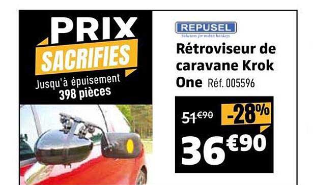 Rétroviseur de caravane Krok One Réf. 00596
