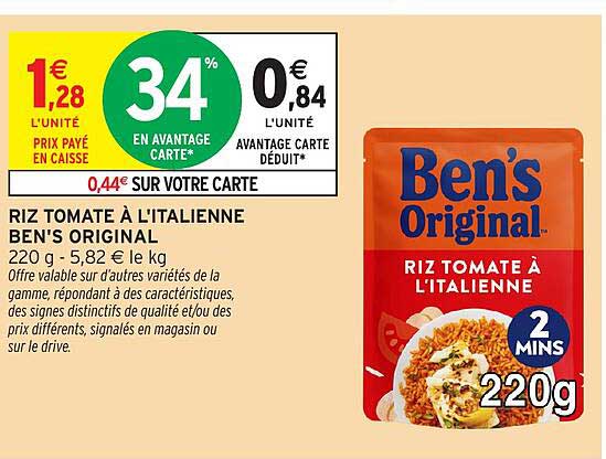 RIZ TOMATE À L’ITALIENNE BEN'S ORIGINAL