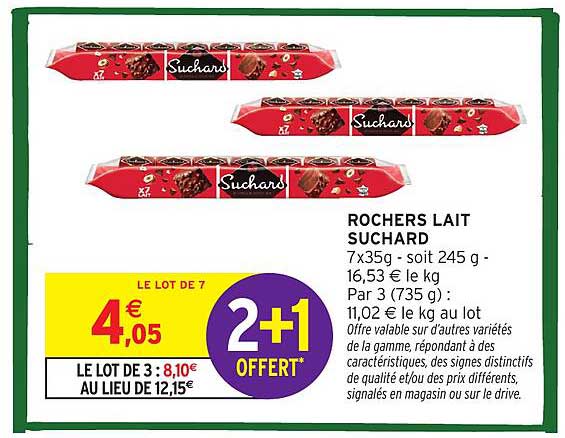 ROCHERS LAIT SUCHARD
