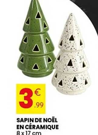 SAPIN DE NOËL EN CÉRAMIQUE 8 x 17 cm