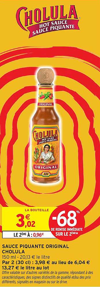 SAUCE PIQUANTE ORIGINAL CHOLULA