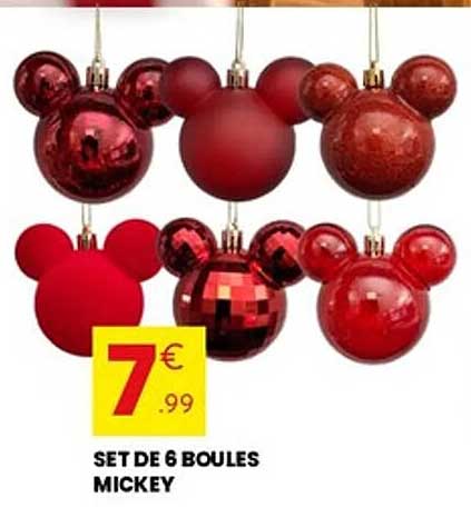 SET DE 6 BOULES MICKEY