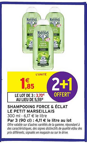 SHAMPOOING FORCE & ÉCLAT LE PETIT MARSEILLAIS