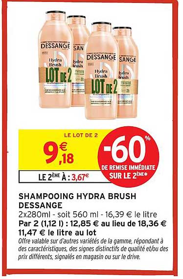 SHAMPOOING HYDRA BRUSH DESSANGE